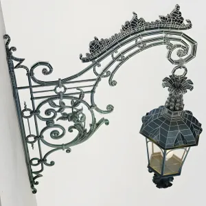 Wrought iron wall lamp