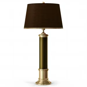 Frederick cooper leather column table lamp