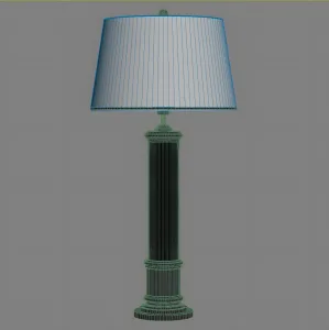 Frederick cooper leather column table lamp