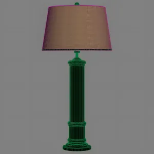Frederick cooper leather column table lamp