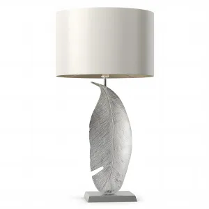 Heathfield co leaf nickel large table lamp