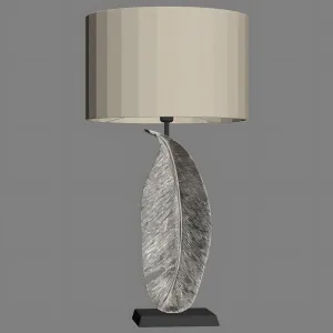 Heathfield co leaf nickel large table lamp