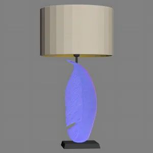Heathfield co leaf nickel large table lamp