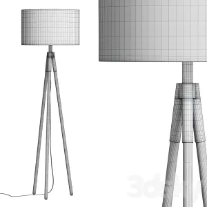Hyde brass bronze metal tripod floor lamp