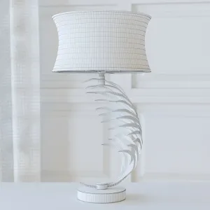 Metal palm frond table lamps