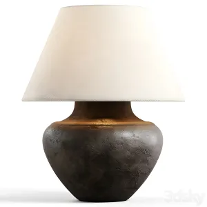 Zara home the black ceramic base lamp