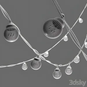 Editable garland alaxy bulb string