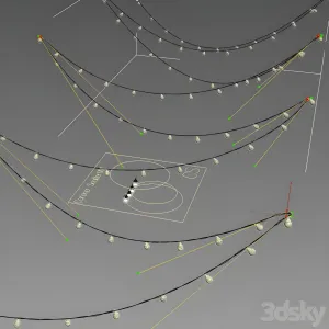 Editable garland alaxy bulb string