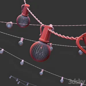 Editable garland retro