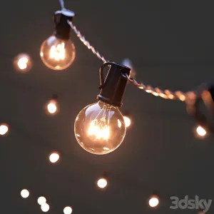 Editable garland retro