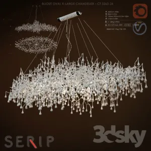 Chandelier serip bijout oval large chandelier