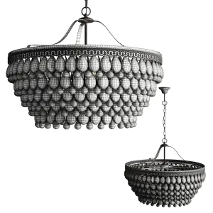 Chandelier clarissa glass drop petite round chandelier