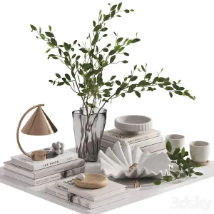 Decorative set with meridian lamp