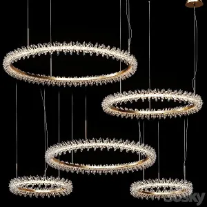 Collection crystal ring luxury led chandelier