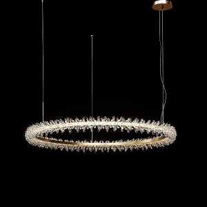 Collection crystal ring luxury led chandelier