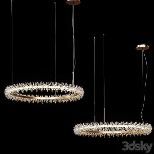 Collection crystal ring luxury led chandelier