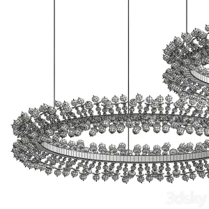 Crystal double ring chandelier