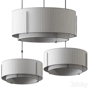 Exos large double shade pendant by hubbardton forge