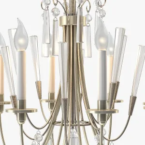 Elegant chandelier with crystals by lightolier