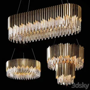 Pendant chandeliers delamp facet crystal
