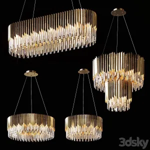 Pendant chandeliers delamp facet crystal
