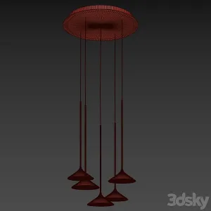 Orsa multipoint pendant light by artemide