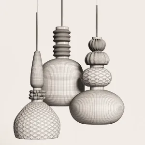 Suspended lamps carnival by vintage
