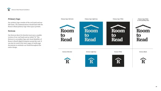 Room to Read Brand Guidelines