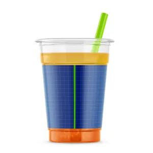 Cup W Mango Bubble Tea