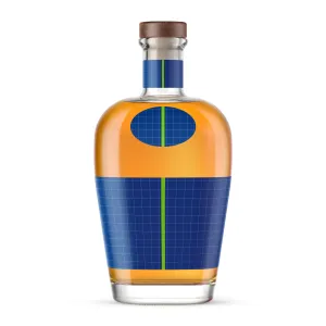 Flint Glass Whisky Bottle With Wooden Cork