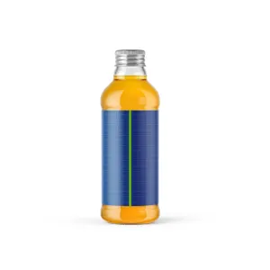 Glass Bottle With Orange Soft Drink