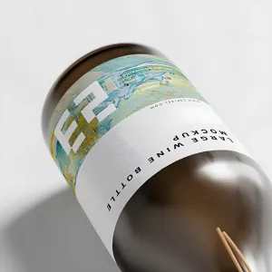 Large Red Wine or Champagne Bottle 08
