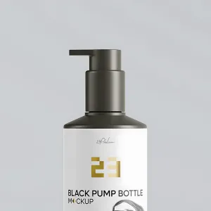 Black Plastic Pump Bottle 01