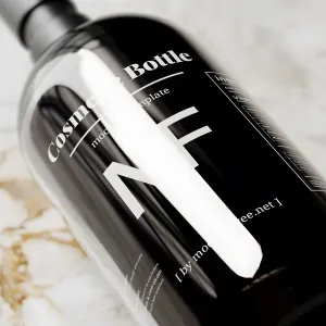 Black Pump Bottle Featuring an Eucalyptus Plant 05