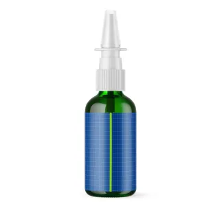 Green Glass Nasal Spray Bottle