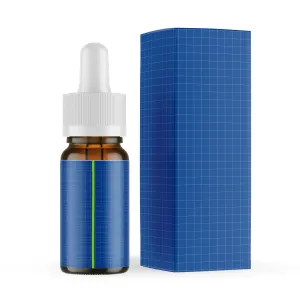 Dark Amber Glass Dropper Bottle With Paper Box
