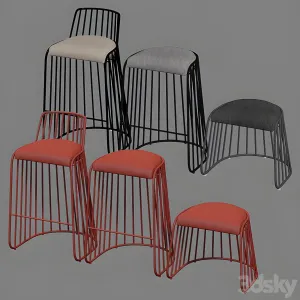 Brides veil bar chair counter stool