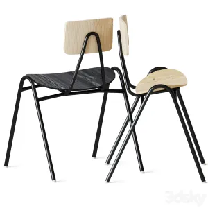 Leather wood chair tuoli isku