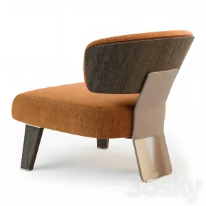 Minotti creed armchair wood