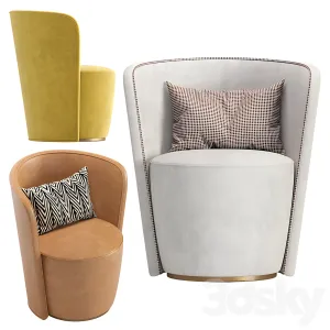 Armchair manro cazarina interiors velvet leather