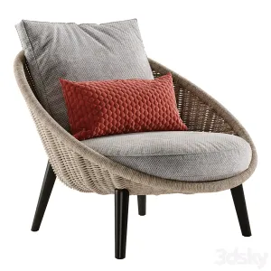 Minotti lido cord armchair