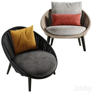 Minotti lido cord armchair