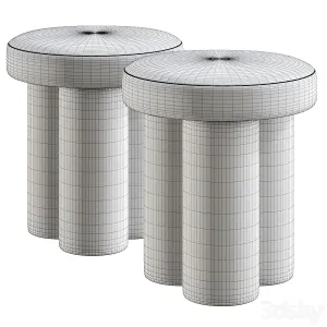Big foot fabric stool by copenhagen