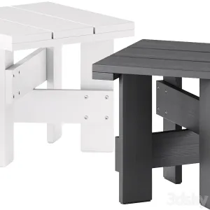 Crate outdoor table by hay