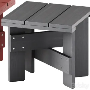 Crate outdoor table by hay