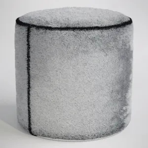 Faux fur pouf