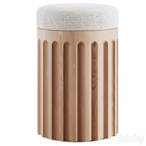 Fluted stool by galvin brothers