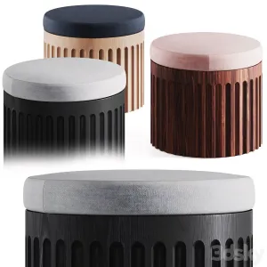 Fluted stool by galvin brothers