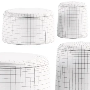 Fungo upholstered pouf by grado design