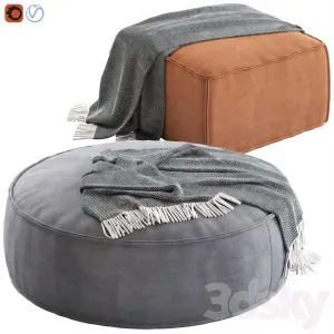 Globewest orlando seamed ottoman